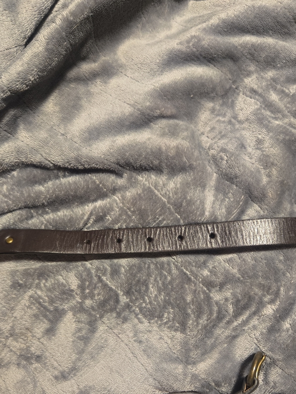 Talbots-Genuine Leather Btown/Chain Belt-Size Small - Picture 5 of 11